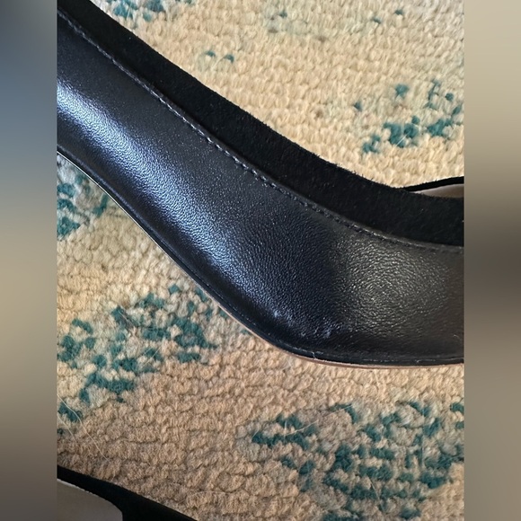Cole Haan Valerie Pump Black Leather Suede Heels - Picture 7 of 10